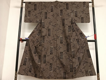平和屋着物●本場大島紬 ７マルキ 花短冊文 正絹 逸品 AAAU4226np