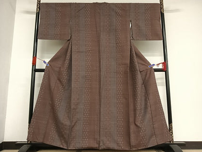 平和屋着物●上質な紬　間道　正絹　逸品　AAAU4228np