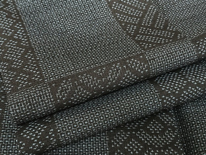 平和屋着物●塩沢紬 110亀甲 市松 正絹 逸品 AAAU4257np