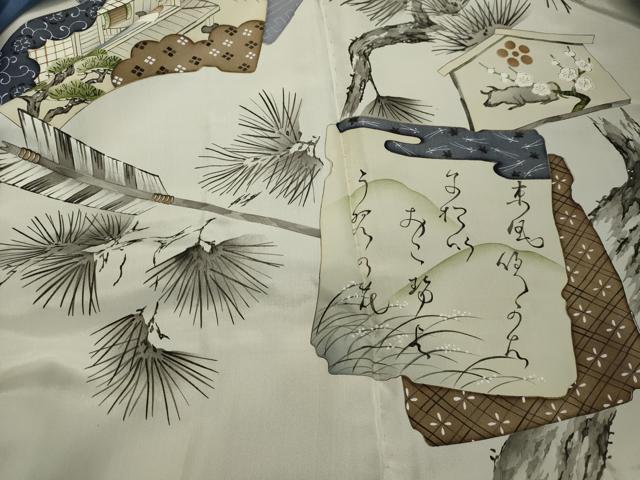 平和屋着物●男性　本場大島紬　アンサンブル　100亀甲　総詰め　正絹　逸品　DAAS2467tw