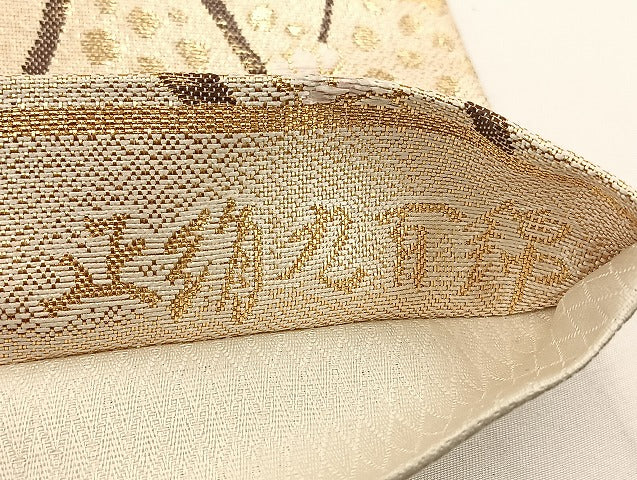 平和屋着物◎六通柄袋帯 唐織 九百錦 吉祥絵図 金糸 正絹 逸品 BAAT5501yt