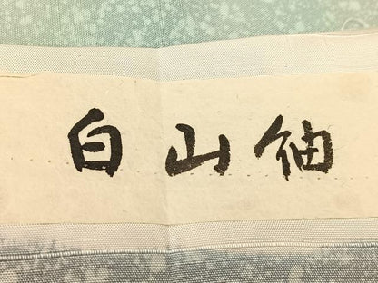 平和屋着物●訪問着 白山紬 作家物 手描き 朝露山景 暈し染め さが美扱い 反端付き 正絹 逸品 未使用 BAAT0799yc