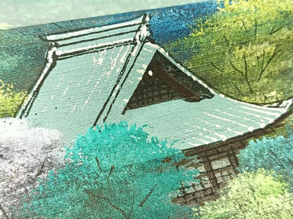 平和屋着物●訪問着 白山紬 作家物 手描き 朝露山景 暈し染め さが美扱い 反端付き 正絹 逸品 未使用 BAAT0799yc