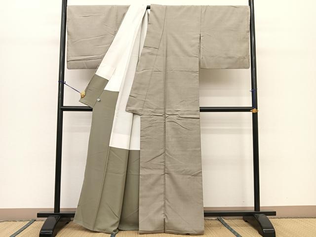 平和屋着物●結城紬 霞文 正絹 逸品 BAAT0846yc