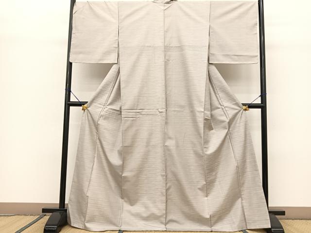 平和屋着物●本場大島紬　横段文　さが美扱い　正絹　逸品　未使用　BAAT0879yc