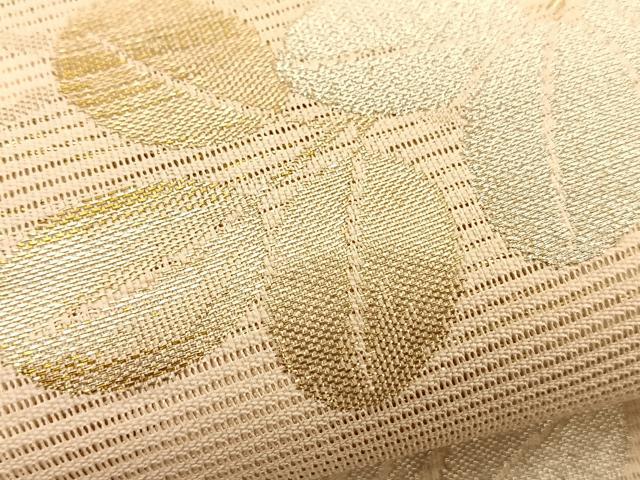 平和屋着物＊夏物 六通柄袋帯 秋草文 金銀糸 正絹 逸品 BAAT3397du