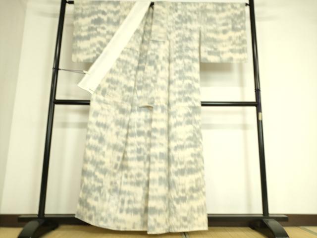 平和屋着物▽上質な紬 単衣 霞文 松坂屋扱い 正絹 逸品 DAAS0534az