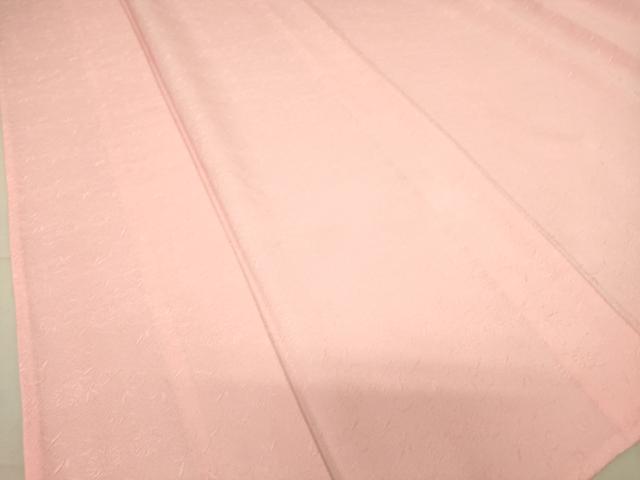 平和屋着物▽上質な色無地 単衣 花唐草地紋 鴇色 正絹 逸品 DAAS0539az