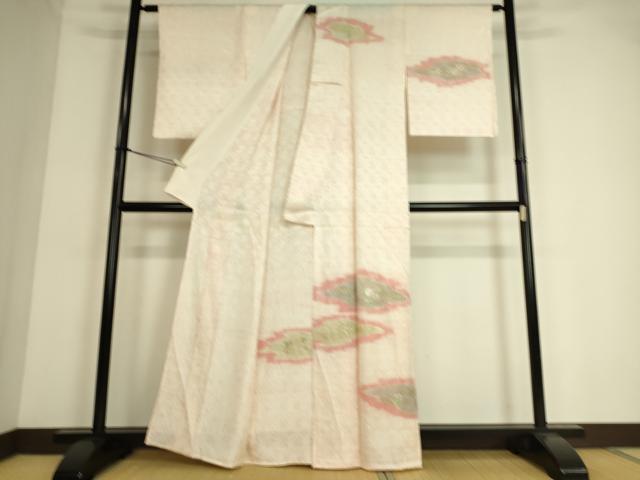 平和屋着物▽訪問着 単衣 杢目絞り 流水花文 金銀彩 正絹 逸品 DAAS0541az