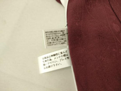 平和屋着物▽上質な色無地　単衣　立涌洋花地紋　葡萄色　正絹　逸品　DAAS0538az