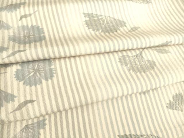 平和屋着物▽上質な小紋 単衣 舞花文 正絹 逸品 DAAS0435az