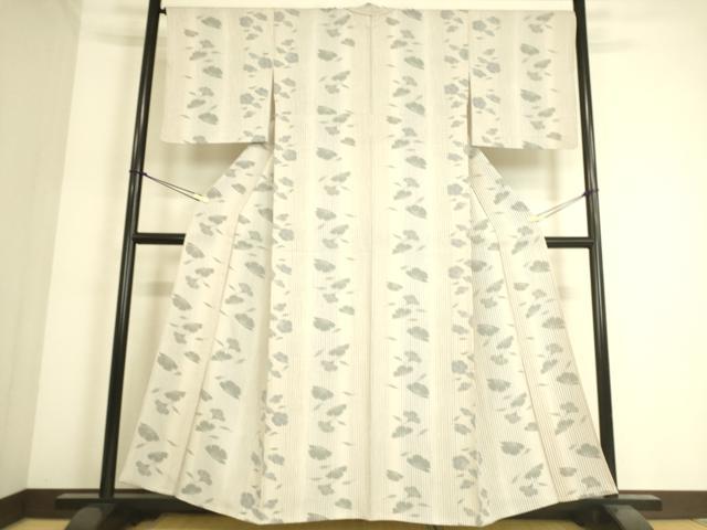 平和屋着物▽上質な小紋 単衣 舞花文 正絹 逸品 DAAS0435az