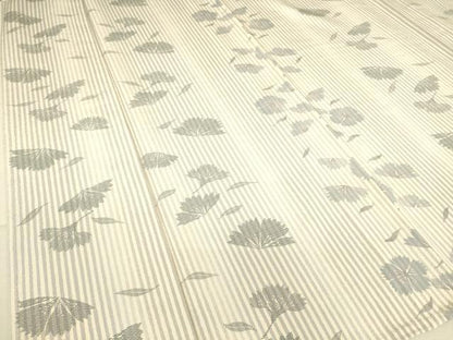 平和屋着物▽上質な小紋 単衣 舞花文 正絹 逸品 DAAS0435az