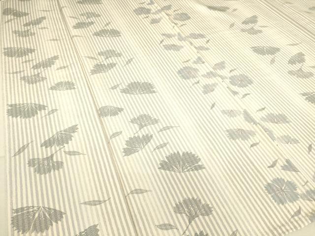 平和屋着物▽上質な小紋 単衣 舞花文 正絹 逸品 DAAS0435az