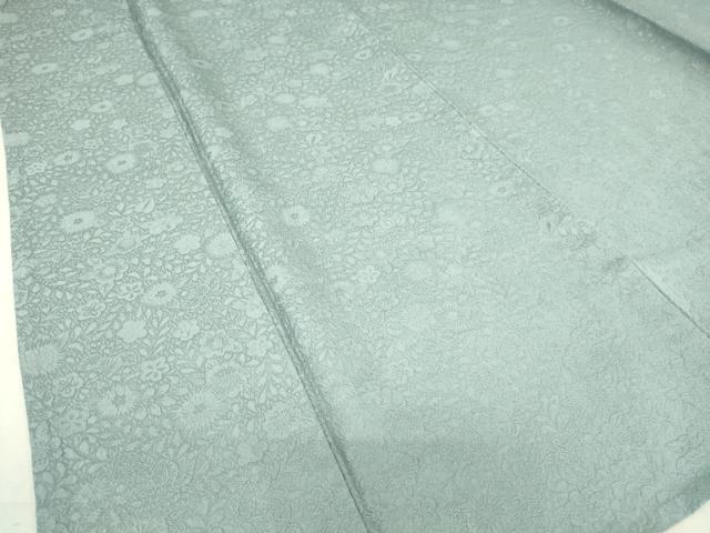平和屋着物▽上質な色無地　単衣　辻が花地紋　秘色色　ますいわ屋扱い　正絹　逸品　DAAS0442az