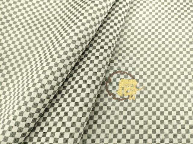 平和屋着物▽上質な小紋 単衣 作家物 市松文 正絹 逸品 DAAS0450az