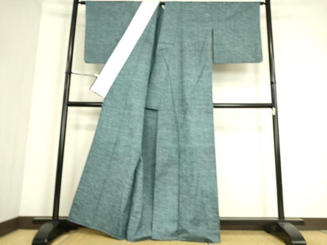 平和屋着物▽上質な紬 単衣 縞 正絹 逸品 DAAS0447az
