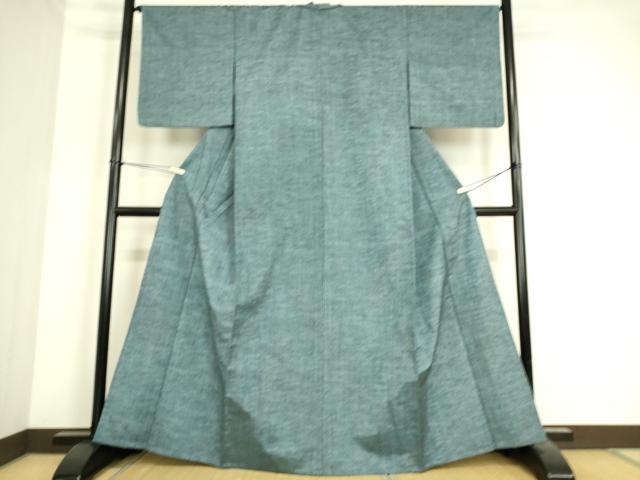 平和屋着物▽上質な紬 単衣 縞 正絹 逸品 DAAS0447az
