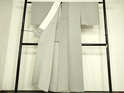 平和屋着物▽上質な小紋 単衣 作家物 市松文 正絹 逸品 DAAS0450az