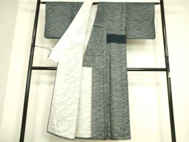 平和屋着物▽上質な小紋 無双 紗袷 紗×絽 芝文 正絹 逸品 DAAS0449az