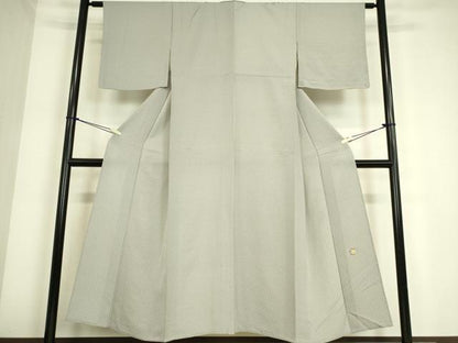 平和屋着物▽上質な小紋 単衣 作家物 市松文 正絹 逸品 DAAS0450az