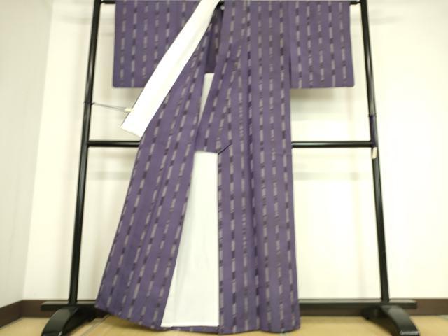 平和屋着物▽本場大島紬 単衣 縞 池栄謹製 証紙付き 正絹 逸品 DAAS0466az