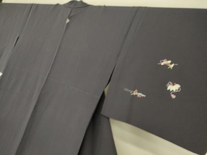 平和屋着物▽訪問着　単衣　総刺繍　宝尽くし　金糸　三越扱い　正絹　逸品　DAAS0470az