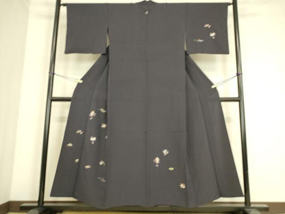 平和屋着物▽訪問着　単衣　総刺繍　宝尽くし　金糸　三越扱い　正絹　逸品　DAAS0470az
