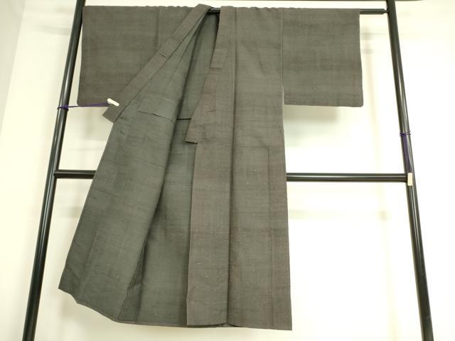 平和屋着物▽男性 紬 単衣 檳榔子染色 正絹 逸品 DAAS0502az