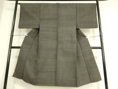 平和屋着物▽男性 紬 単衣 檳榔子染色 正絹 逸品 DAAS0502az