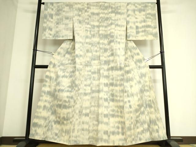 平和屋着物▽上質な紬 単衣 霞文 松坂屋扱い 正絹 逸品 DAAS0534az