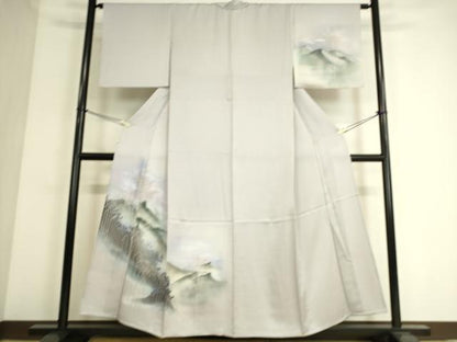 平和屋着物▽訪問着 単衣 名所風景文 暈し染め 正絹 逸品 DAAS0528az