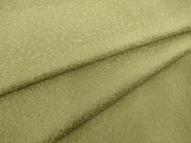 平和屋着物▽上質な色無地 単衣 紋意匠 若葉色 正絹 逸品 DAAS0525az
