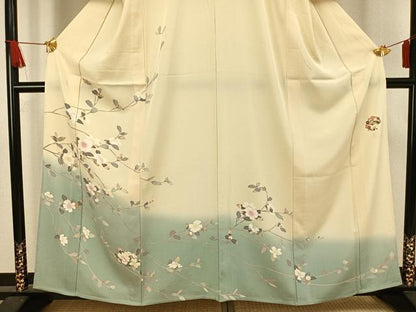 平和屋着物▽訪問着 単衣 作家物 睡蓮 草花文 正絹 逸品 AAAV8322fy