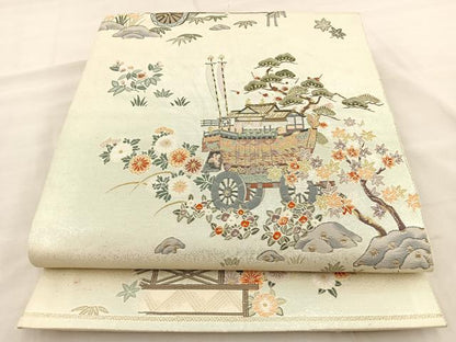 平和屋着物◎六通柄袋帯　唐織　船鉾巡行　古代九百錦　正絹　逸品　BAAT2081ph