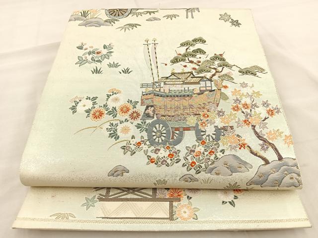 平和屋着物◎六通柄袋帯　唐織　船鉾巡行　古代九百錦　正絹　逸品　BAAT2081ph