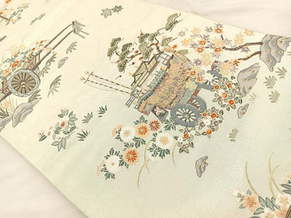 平和屋着物◎六通柄袋帯　唐織　船鉾巡行　古代九百錦　正絹　逸品　BAAT2081ph