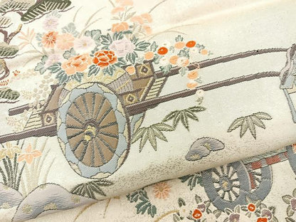 平和屋着物◎六通柄袋帯　唐織　船鉾巡行　古代九百錦　正絹　逸品　BAAT2081ph