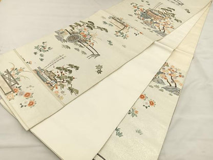 平和屋着物◎六通柄袋帯　唐織　船鉾巡行　古代九百錦　正絹　逸品　BAAT2081ph