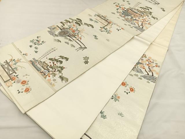 平和屋着物◎六通柄袋帯　唐織　船鉾巡行　古代九百錦　正絹　逸品　BAAT2081ph