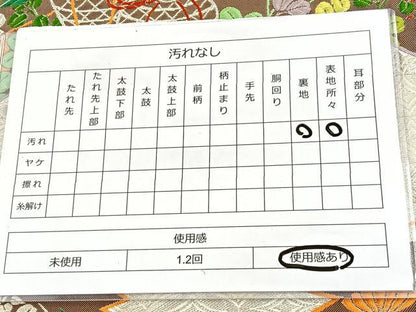 平和屋着物◎六通柄袋帯 唐織 草花文 銀糸 正絹 逸品 BAAT2117ph