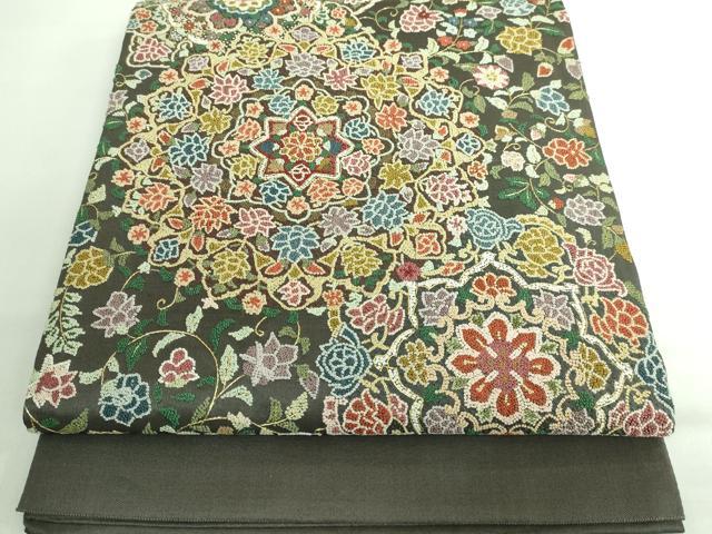 平和屋本店■極上　中国三大刺繍　相良刺繍　太鼓柄袋帯　正倉院花文　金糸　逸品　DZAA6077kh5