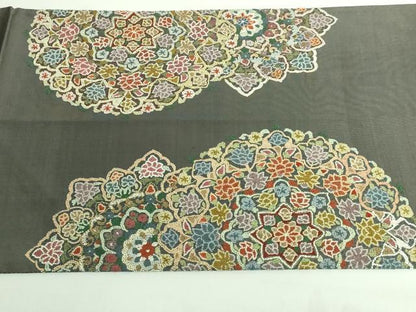 平和屋本店■極上　中国三大刺繍　相良刺繍　太鼓柄袋帯　正倉院花文　金糸　逸品　DZAA6077kh5