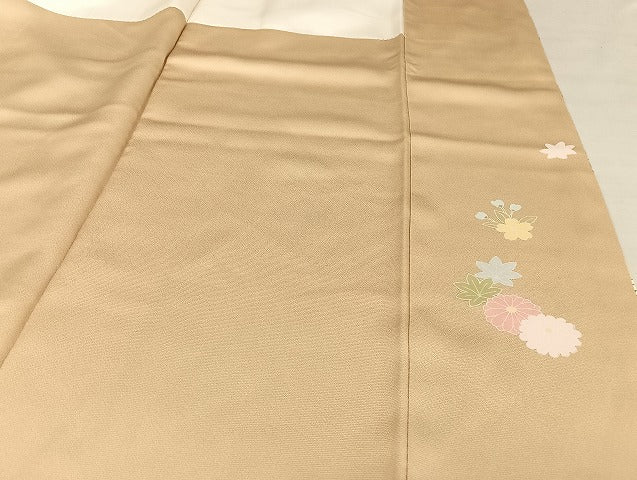 平和屋着物●創業460年・千總 訪問着 駒刺繍 花車文 金彩 三越扱い 正絹 逸品 AAAU4270np