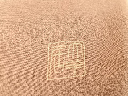 平和屋着物●染刺工芸　大羊居　東京友禅　訪問着　刺繍　立波草花文　金糸　金彩　正絹　逸品　AAAU4282np