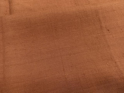 平和屋着物●上質な紬 　色無地　赤茶色　正絹　逸品　未使用　BAAT3175hv