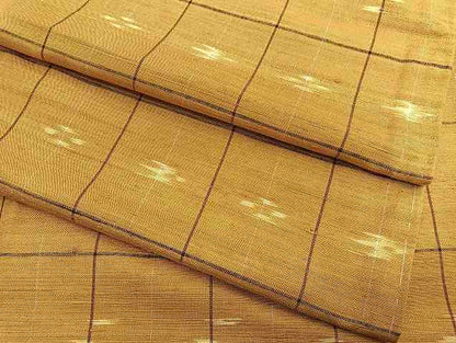 平和屋着物●上質な紬 琉球絣文様 正絹 逸品 BAAT3171hv