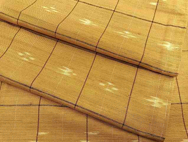 平和屋着物●上質な紬 琉球絣文様 正絹 逸品 BAAT3171hv