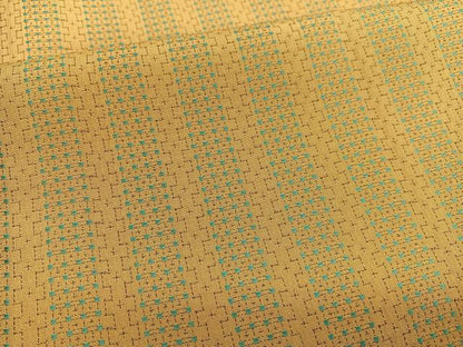 平和屋着物●上質な紬 十字文様 正絹 逸品 未使用 BAAT3176hv