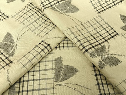 平和屋着物●上質な紬 舞蝶市松 正絹 逸品 AAAU4290np